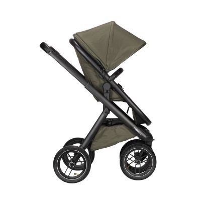 Dubatti One E5 Kinderwagen 2-in-1 Green Frame Black/Dark Brown