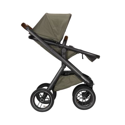 Dubatti One E5 Kinderwagen 2-in-1 Green Frame Black/Dark Brown