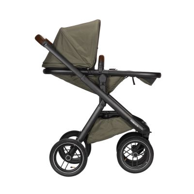 Dubatti One E5 Kinderwagen 2-in-1 Green Frame Black/Dark Brown