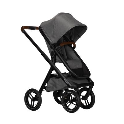 Dubatti One E5 Kinderwagen 2-in-1 Grey Frame Black/Dark Brown
