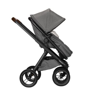 Dubatti One E5 Kinderwagen 2-in-1 Grey Frame Black/Dark Brown