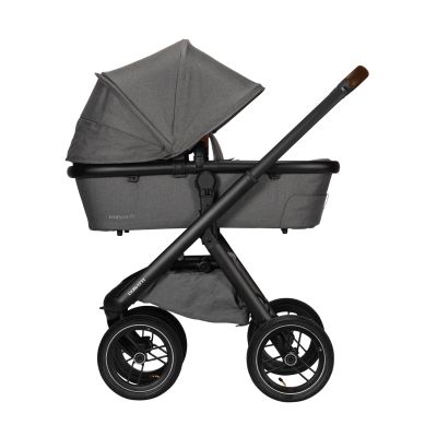Dubatti One E5 Kinderwagen 2-in-1 Grey Frame Black/Dark Brown