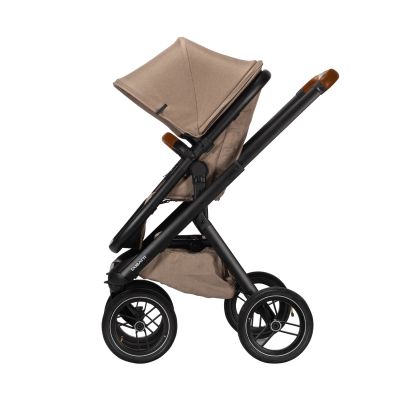 Dubatti One E5 Kinderwagen 2-in-1 Taupe Frame Black/Cognac