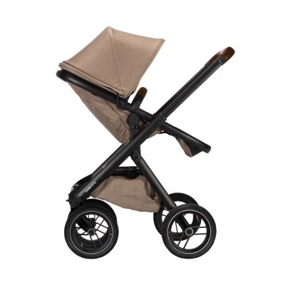 Dubatti One E5 Kinderwagen 2-in-1 Taupe Frame Black/Dark Brown