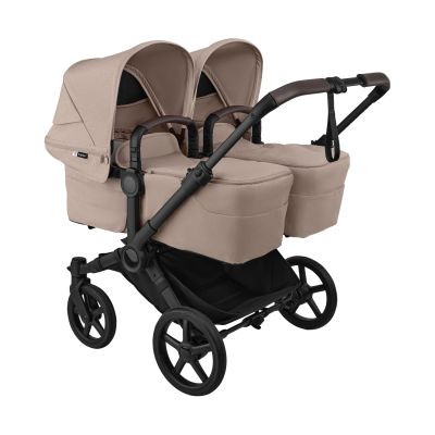 Bugaboo Donkey 6 Twin Essentiële Bundel - Black/Desert Taupe