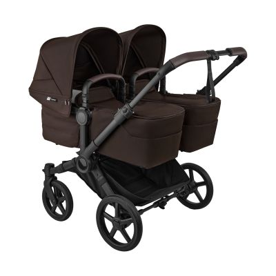 Bugaboo Donkey 6 Twin Essentiële Bundel - Black/Cocoa Brown Bugaboo Donkey 6 Twin Essentiële Bundel - Black/Cocoa Brown