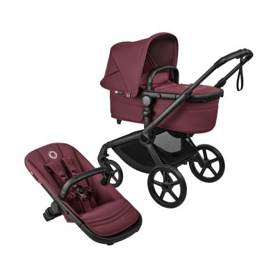 Bugaboo Fox 5 Renew Kinderwagen 4-in-1 - Newborn Bundel - Black / Dark Cherry