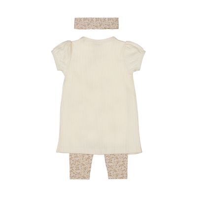 Dirkje 3-Delige Set Jurk - Maat 74 - Off White 