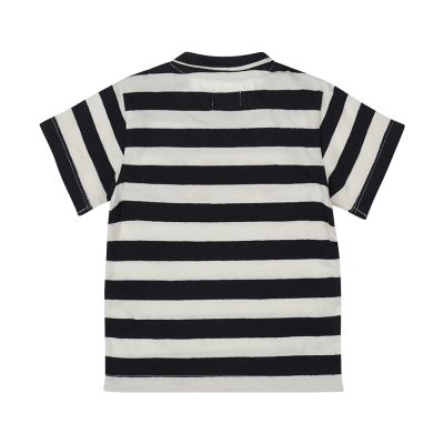 Dirkje Stripe T-Shirt Korte Mouw - Maat 80 - Navy 