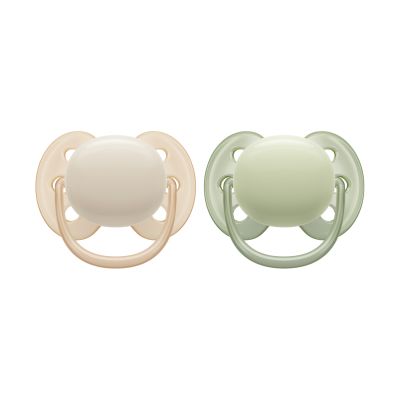 Philips Avent Fopspeen Ultra Soft Beige / Light Green 0-6mnd (2 stuks) SCF091/05
