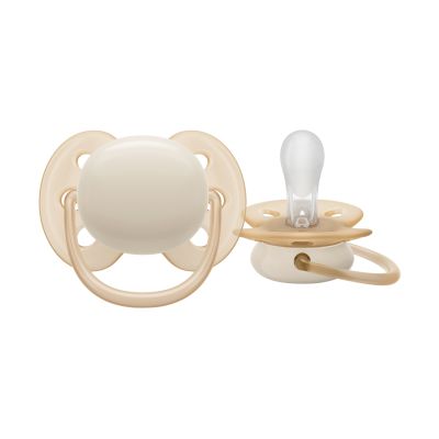 Philips Avent Fopspeen Ultra Soft Beige / Light Green 0-6mnd (2 stuks) SCF091/05
