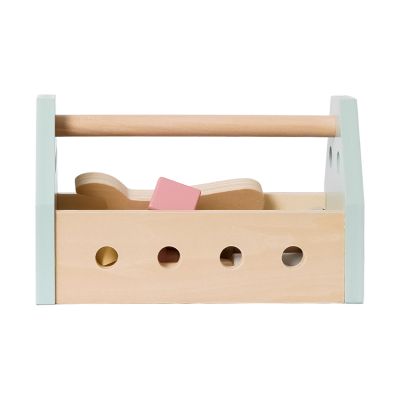 Phoohi Houten Gereedschapskist - 14 delig - Pastelkleur