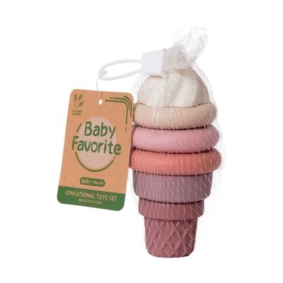 Baby Favorite Stapeltoren Ijs - Bioplastic/Natuurrubber Baby Favorite Stapeltoren Ijs - Bioplastic/Natuurrubber