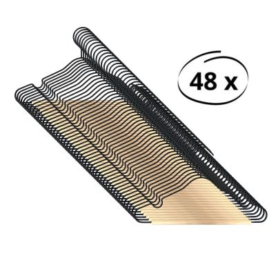 Puck kledinghanger metaal zwart set (48 stuks) Puck kledinghanger metaal zwart set (48 stuks)