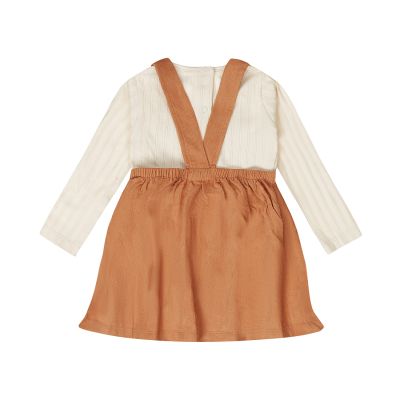 Dirkje Salopette Jurk + T-Shirt Lange Mouw Brown 68