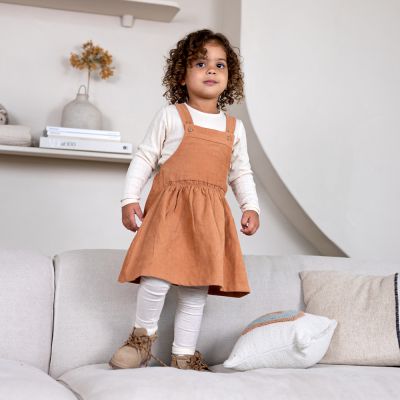 Dirkje Salopette Jurk + T-Shirt Lange Mouw Brown 68