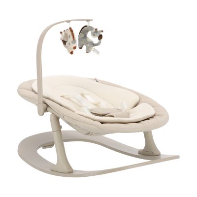 Qute Q-Sittle Newborn Rocker Clay + Bekleding Ivory Qute Q-Sittle Newborn Rocker Clay + Bekleding Ivory