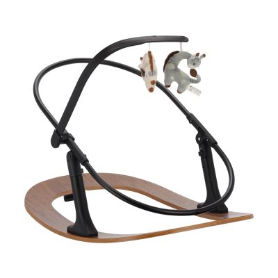 Qute Q-Sittle Newborn Rocker Woody Black + Bekleding Black