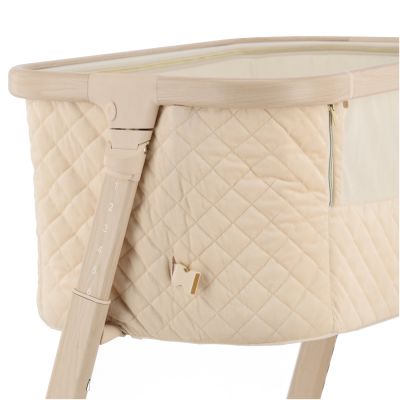 Qute Q-wiggle electric Co-Sleeper cream - white wash