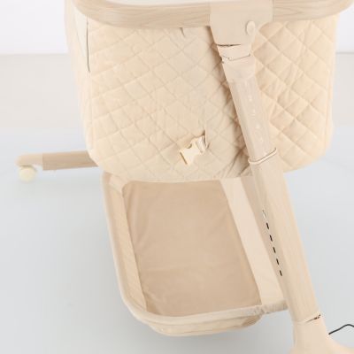 Qute Q-wiggle electric Co-Sleeper cream - white wash