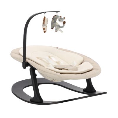 Qute Q-Sittle Newborn Rocker Black + Bekleding Ivory