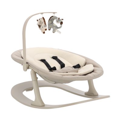 Qute Q-Sittle Newborn Rocker Clay + Bekleding Sand Qute Q-Sittle Newborn Rocker Clay + Bekleding Sand