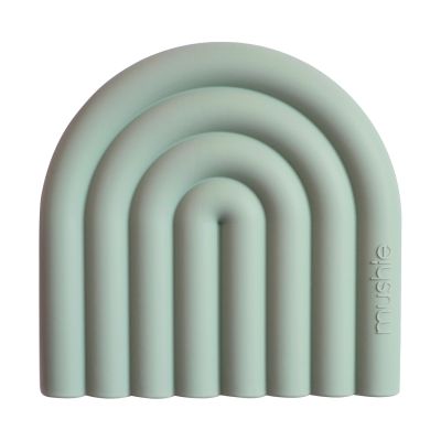 Mushie Rainbow Bijtring - Cambridge Blue