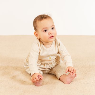 Babylook Daisies Jurk - Mt. 56 - Sandshell 