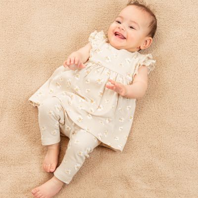 Babylook Daisies Ruffle Jurk - Mt. 50 - Crepe