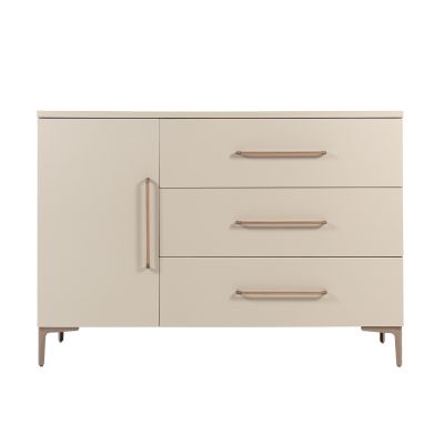 TWF Ledikant 60 x 120 - Commode XL 3 Laden 1 Deur Metaal - Hanglegkast XL 3 Deuren 2 Lade Salerno Metaal