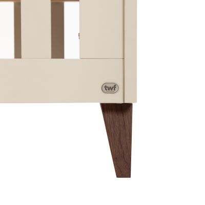 TWF Ledikant 70 x 140 - Commode XL 3 Laden 1 Deur Salerno Walnoot