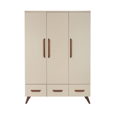 TWF Meegroeibed - Commode XL 3 Laden 1 Deur - Hanglegkast XL 3 Deuren 2 Lade Salerno Walnoot