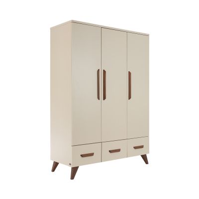 TWF Meegroeibed - Commode XL 3 Laden 1 Deur - Hanglegkast XL 3 Deuren 2 Lade Salerno Walnoot