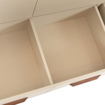 TWF Meegroeibed - Commode XL 3 Laden 1 Deur - Hanglegkast XL 3 Deuren 2 Lade Salerno Walnoot