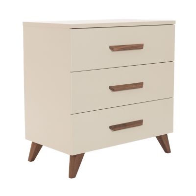 TWF Ledikant 60 x 120 - Commode 3 Laden Salerno Walnoot