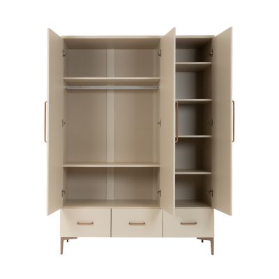 TWF Ledikant 60 x 120 - Commode XL 3 Laden 1 Deur Metaal - Hanglegkast XL 3 Deuren 2 Lade Salerno Metaal