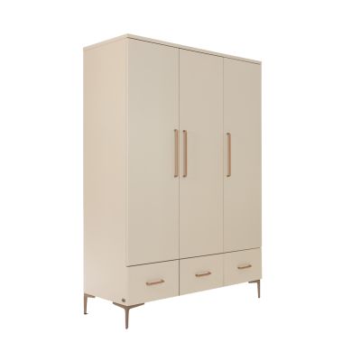 TWF Ledikant 70 x 140 - Commode XL 3 Laden 1 Deur Metaal - Hanglegkast XL 3 Deuren 2 Lade Salerno Metaal