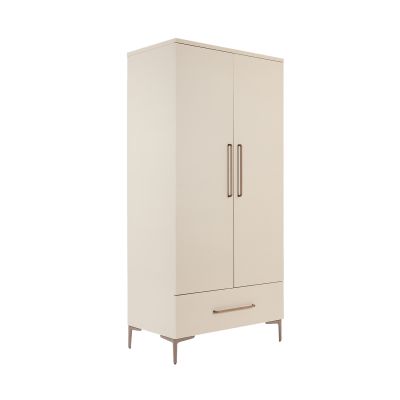 TWF Ledikant 60 x 120 - Commode XL 3 Laden 1 Deur Salerno Metaal - Hanglegkast 2 Deuren 1 Lade Salerno Metaal