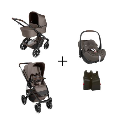 ABC Design Salsa 5 Air Kinderwagen Incl. Maxi-Cosi Pebble 360 Pro2 - Nature