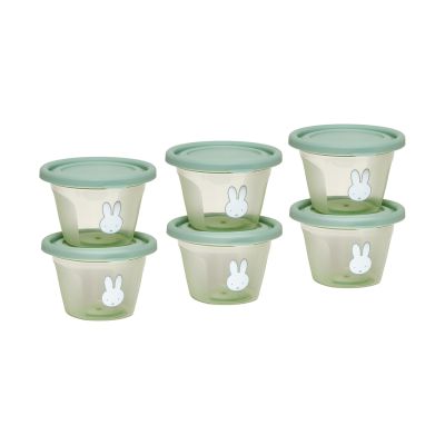 Nijntje Bewaarpotjes Set - 120 ml - 6 Stuks - Green