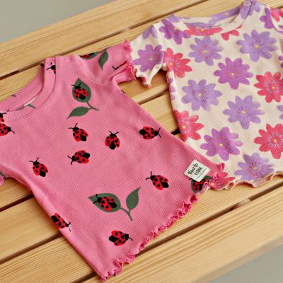 Feetje Premium Summerwear Shortama - Lily Ladybug - Mt. 74 - Roze