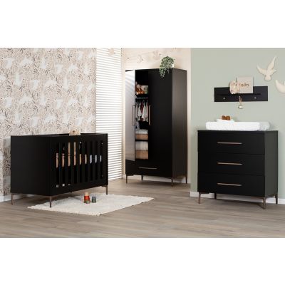 TWF Ledikant 70 x 140 - Commode 3 Laden - Hanglegkast 2 Deuren 1 Lade Modena Metaal TWF Ledikant 70 x 140 - Commode 3 Laden - Hanglegkast 2 Deuren 1 Lade Modena Metaal
