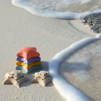Lässig Starfish Stacking Toy - Pink / Lilac / Yellow / Blue