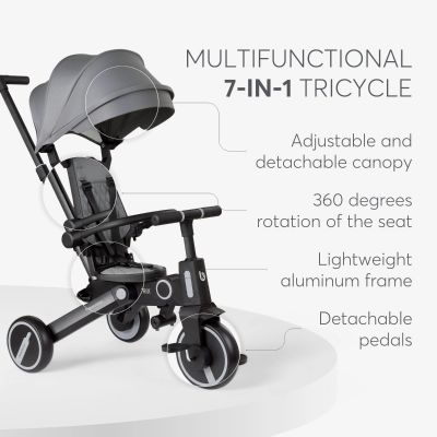 Kikkaboo Trix Driewieler 7in1 - Grijs