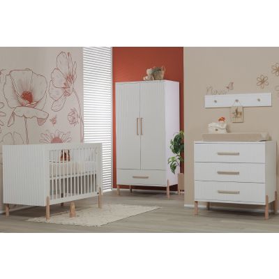 TWF Ledikant 60 x 120 - Commode 3 Laden Curve