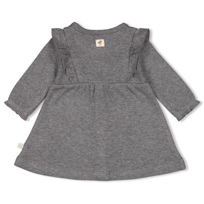 Feetje Jurk Ruches Stay Magical Grijs Melange 56 Feetje Jurk Ruches Stay Magical Grijs Melange 56