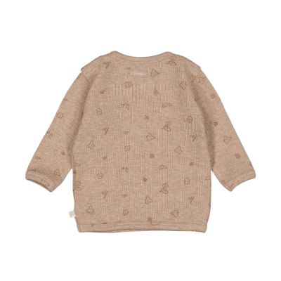 Feetje Fall Favorites Rib Print Overslagshirt - Maat 50 - Hazelnoot Melange