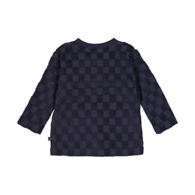 Feetje Let's Go! Longsleeve Ruit Badstof Shirt - Maat 56 - Marine
