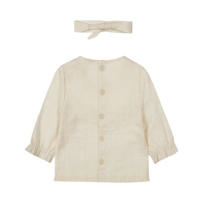 Dirkje Blouse Lange Mouw + Haarband Off White 56