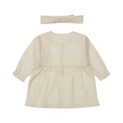 Dirkje Jurk Lange Mouw + Haarband Off White 68